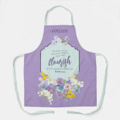エレガント春フローラ聖なる書物、 経典パーソナライズされた エプロン (正面)