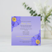 エレガント春ブルーガーデン花ブライダルシャワー 招待状 (スタンド正面)