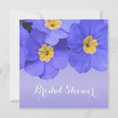 エレガント春ブルーガーデン花ブライダルシャワー 招待状 (裏面)