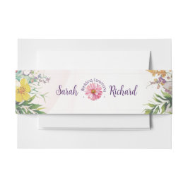 エレガント春ワイルドフラワーフローラ結婚ズ 招待状ベリーバンド