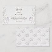 エレガント春ワイルドフラワーブライダルシャワーレシピ エンクロージャーカード (正面/裏面)