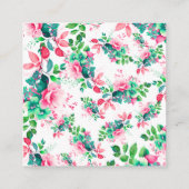 エレガント春夏フローラ誕生日ありがとう エンクロージャーカード (裏面)