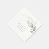 エレガント春結婚のグリーナリー夫妻 スタンダードカクテルナプキン (角)