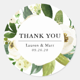 エレガント春結婚フローラありがとう ラウンドシール