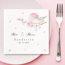 エレガント春結婚フローラ スタンダードカクテルナプキン