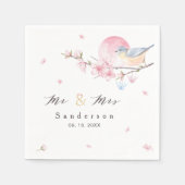 エレガント春結婚フローラ スタンダードカクテルナプキン (正面)