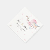 エレガント春結婚フローラ スタンダードカクテルナプキン (角)