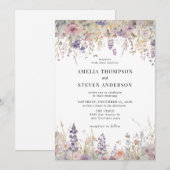 エレガント春結婚フローラ 招待状 (正面/裏面)