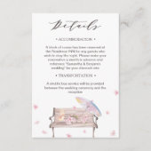 エレガント春結婚詳細 エンクロージャーカード (正面)