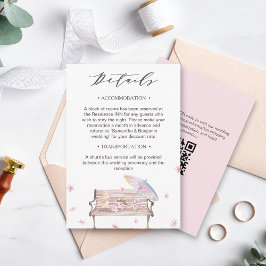 エレガント春結婚詳細 エンクロージャーカード