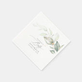 エレガント春緑の金ゴールド葉ベビー散布 スタンダードカクテルナプキン (角)