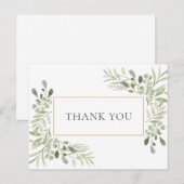エレガント春葉Business Thank You ポストカード (正面/裏面)