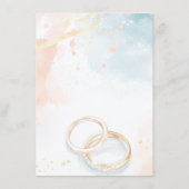 エレガント春金ゴールドリング結婚 エンクロージャーカード (裏面)