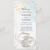 エレガント春金ゴールドリング結婚 プログラム (正面/裏面)