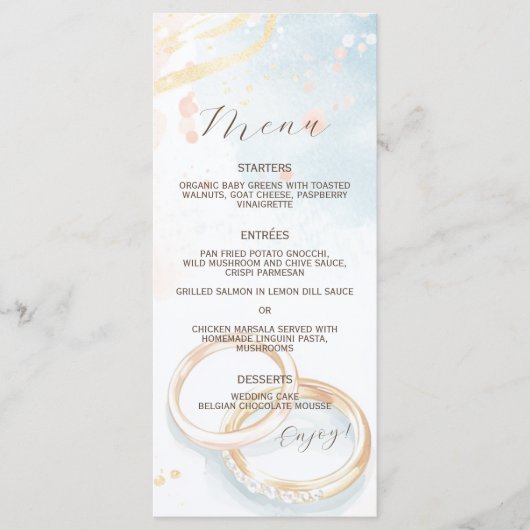 エレガント春金ゴールドリング結婚 メニュー (正面)