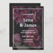 エレガント時間を要しないフローラ 招待状 (正面/裏面)