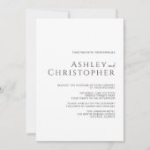 エレガント暗石板モダン結婚の 招待状 (正面)