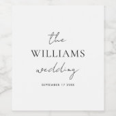 エレガント書の書結婚跡 ワインラベル (シングルラベル)