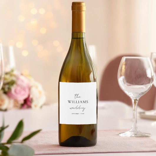 エレガント書の書結婚跡 ワインラベル