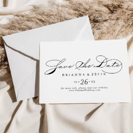 エレガント書の横結婚線 セーブザデート