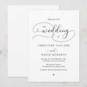 エレガント書カジュアル結婚道 招待状 (正面/裏面)