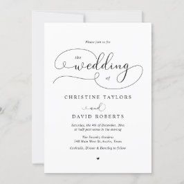 エレガント書カジュアル結婚道 招待状