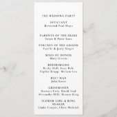 エレガント書クラシックのタイムラ結婚イン プログラム (裏面)