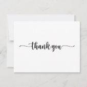 エレガント書クラシック結婚 サンキューカード (正面)