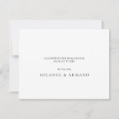 エレガント書クラシック結婚 サンキューカード (裏面)