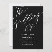 エレガント書シンプル字ブ結婚ラック 招待状 (正面)