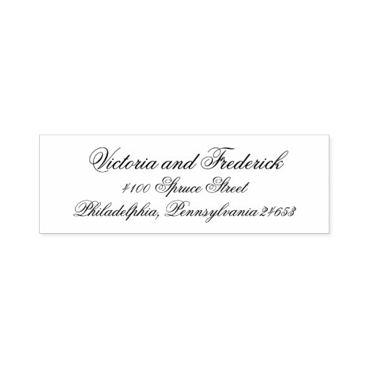 エレガント書フォーマル結婚差出人住所 セルフインキングスタンプ (デザイン)