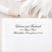 エレガント書フォーマル結婚差出人住所 ラベル (インサイチュ)