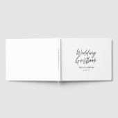 エレガント書ミニマル書結婚白 ゲストブック (全面)