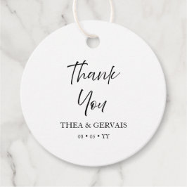 エレガント書ミニマル書結婚白 フェイバータグ