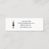 エレガント書ミニマル道 スキニー名刺 (裏面)