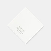 エレガント書ミニマル道Sage Green結婚's スタンダードカクテルナプキン (角)