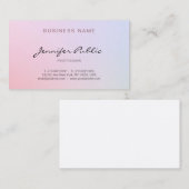 エレガント書モダンき直カラフルし 名刺 (正面/裏面)