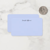 エレガント書モダン跡(淡青色) ノートカード (正面/裏面インサイチュ)