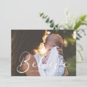 エレガント書信じ感動的写真 シーズンカード (スタンド正面)