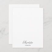 エレガント書名ミニマル ノートカード (正面/裏面)