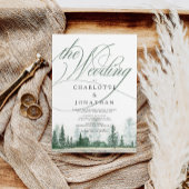 エレガント書林素朴QRコード結婚 招待状