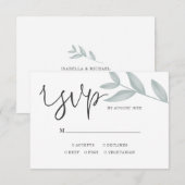 エレガント書植物学結婚書 出欠カード (正面/裏面)