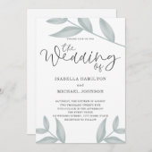 エレガント書植物学結婚書 招待状 (正面/裏面)