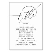 エレガント書素朴結婚文字 テーブルナンバー (正面)