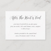 エレガント書結婚のパーティー エンクロージャーカード (正面)