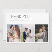 エレガント書結婚の写真サンキューカード サンキューカード (正面)