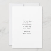 エレガント書結婚の写真サンキューカード サンキューカード (裏面)