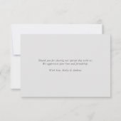 エレガント書結婚の写真サンキューカード サンキューカード (裏面)