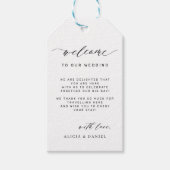 エレガント書結婚の歓迎バッグ ギフトタグ (正面)