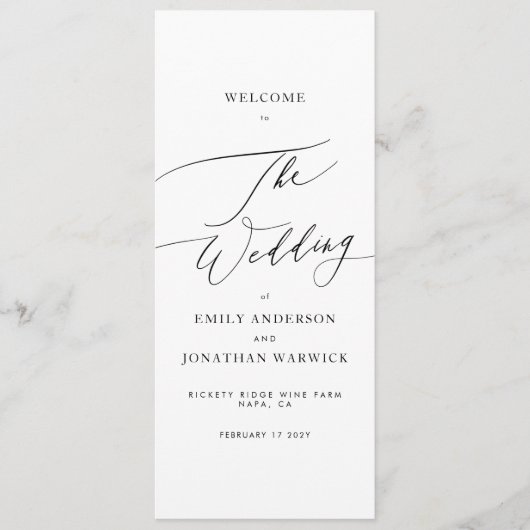 エレガント書結婚の結婚書 プログラム (正面)